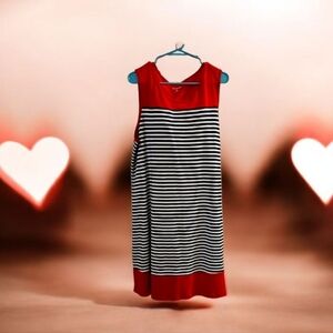 Dress Red White Black Size Xl By KIM ROGERS Sleeveless